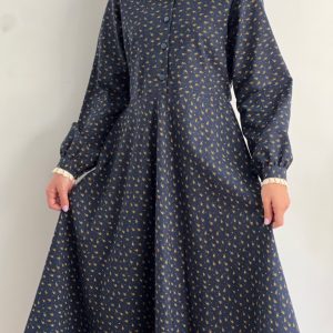 پیراهن گلناز سرمه‌ای